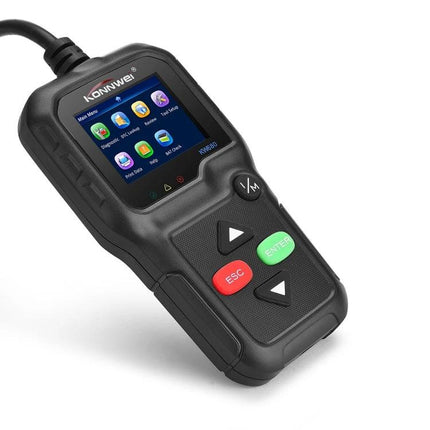 Konnwei OBD Scanner for Everyday Vehicle Maintenance Checks handheld diagnostic tool with color screen and keypad for routine engine code reading