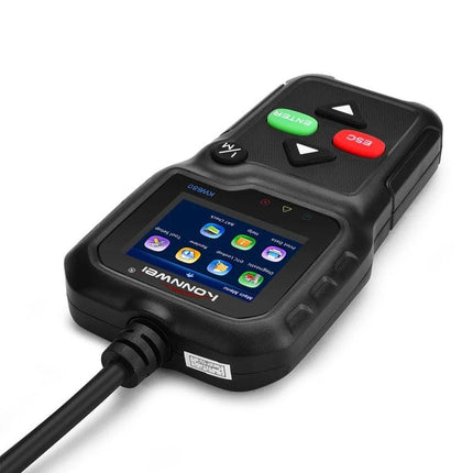 Konnwei OBD Scanner for Everyday Vehicle Maintenance Checks - handheld OBD2 code reader with color screen and wired connector for routine diagnostics