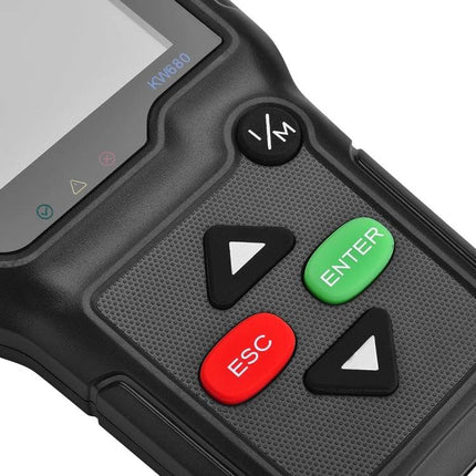Konnwei OBD Scanner for Everyday Vehicle Maintenance Checks close-up of keypad with ESC red and ENTER green buttons