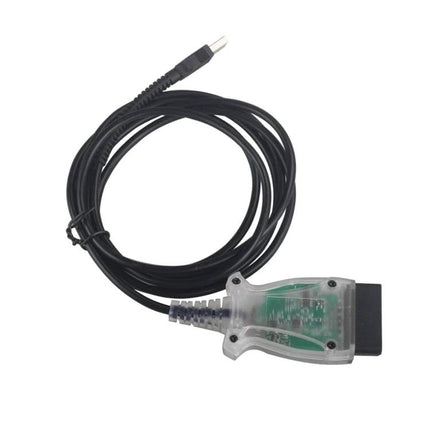 Practical Scanner for Home Vehicle Diagnostics and Maintenance - compact OBD2 diagnostic cable and clear plastic adapter for home car system checks
