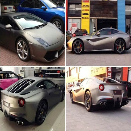 Ice Blue Metallic Matte Vinyl Wrap for Vehicle Styling, 5m x 0.5m