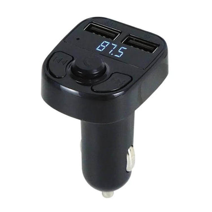 X8 Car MP3 Wireless FM Transmitter With Digital Display black car charger with dual USB ports and digital frequency screen 87.5 FM