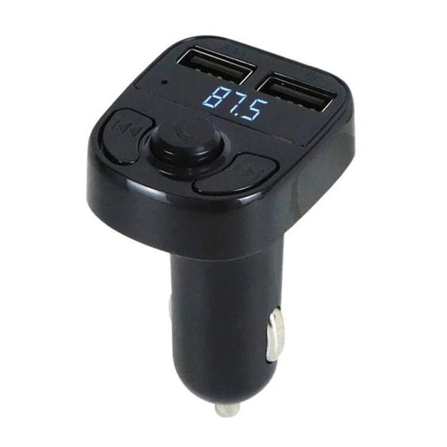 X8 Car MP3 Wireless FM Transmitter With Digital Display black car charger with dual USB ports and digital frequency screen 87.5 FM