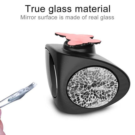 Left Blind Spot Mirror for Cars with Rotatable Design - left-side true glass rotatable blind spot mirror for tight turns and parking, adhesive mount