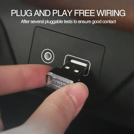USB Car And PC LED Atmosphere Light, Multi-Color Decorative Lamp