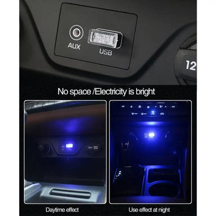 USB Car And PC LED Atmosphere Light, Multi-Color Decorative Lamp