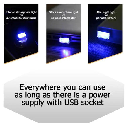 USB Car And PC LED Atmosphere Light, Multi-Color Decorative Lamp