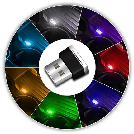 USB Car And PC LED Atmosphere Light, Multi-Color Decorative Lamp