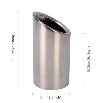 Stainless Steel Exhaust Tail Muffler Tip for VW 1.6T Styling - polished stainless steel angled tailpipe tip, corrosion‑resistant, tool‑free fit, 13.9cm x 7cm