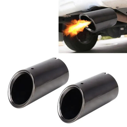 2 Pack Stainless Steel Exhaust Tail Muffler Tip For VW Audi