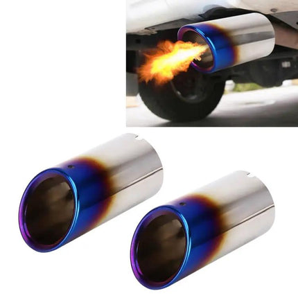 2 Pack Stainless Steel Exhaust Tail Muffler Tip For VW Audi