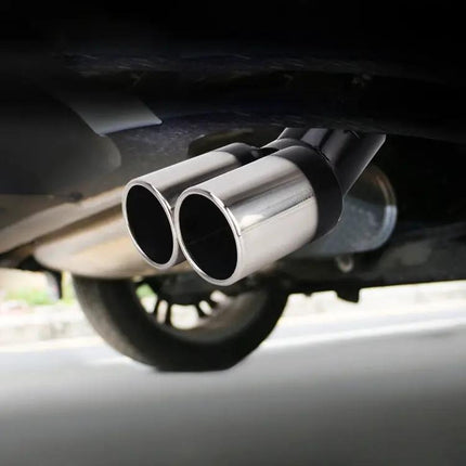Stainless Steel Exhaust Tail Tip Double Outlet For 6 Cm Pipe