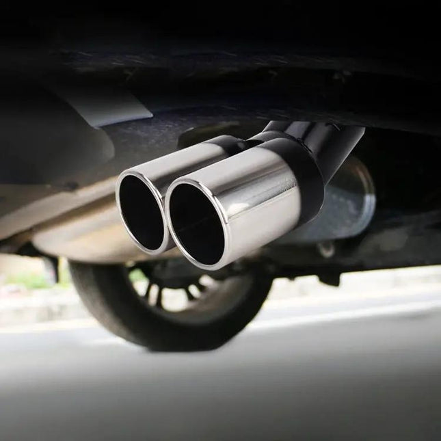 Stainless Steel Exhaust Tail Tip Double Outlet For 6 Cm Pipe
