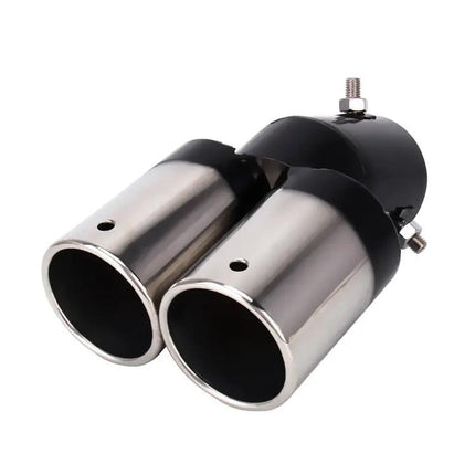 Stainless Steel Exhaust Tail Tip Double Outlet For 6 Cm Pipe