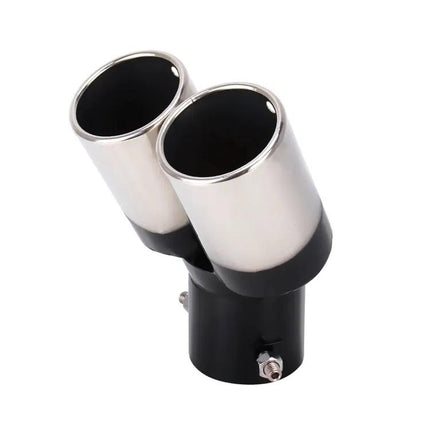 Stainless Steel Exhaust Tail Tip Double Outlet For 6 Cm Pipe