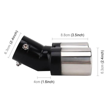 Stainless Steel Exhaust Tail Tip Double Outlet For 6 Cm Pipe