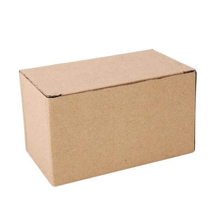 Curved Stainless Steel Car Exhaust Tail Muffler Tip 6cm Diameter shown packaged in plain cardboard box for shipping and protection