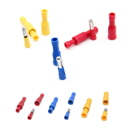 Insulated Terminal Crimp Connectors Kit For Home Wiring - assorted red blue yellow insulated terminals in labeled plastic case for DIY wiring
