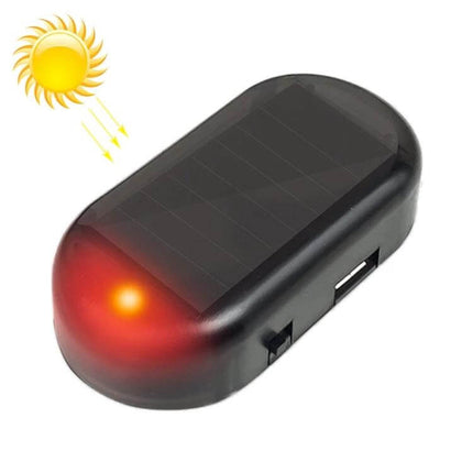 LQ-S10 Car Solar Dummy Alarm Light Blue Flashing Security Lamp — solar-powered blue flashing roof-mounted vehicle security light