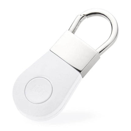 R2 Bluetooth Anti-Lost Tracker for Everyday Items - white compact Bluetooth tracker with keyring for keys and wallets