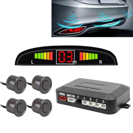 Zone Tech Car Reverse Radar System with Four Sensors rear bumper parking aid with digital display and four sensors