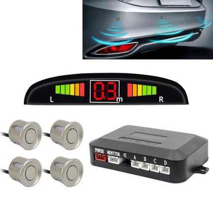Zone Tech Car Reverse Radar System with Four Sensors