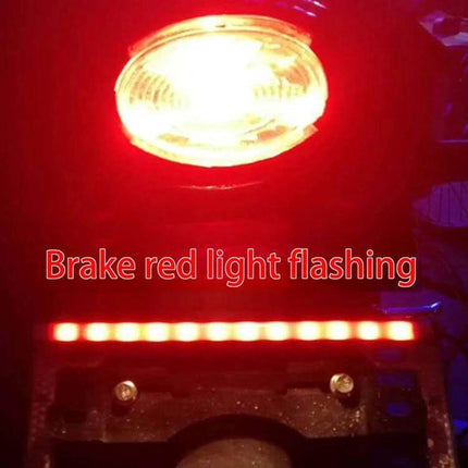 Motorbike Colorful LED Light Bulb for Daytime Running and Turn Signals installed on rear showing bright red brake and running lights