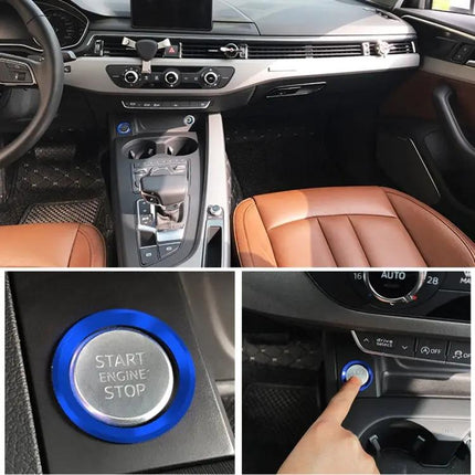Aluminum Trim Ring for Audi Engine Start Button Decoration