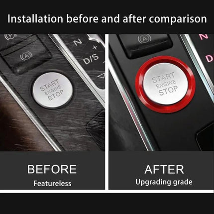 Aluminum Trim Ring for Audi Engine Start Button Decoration
