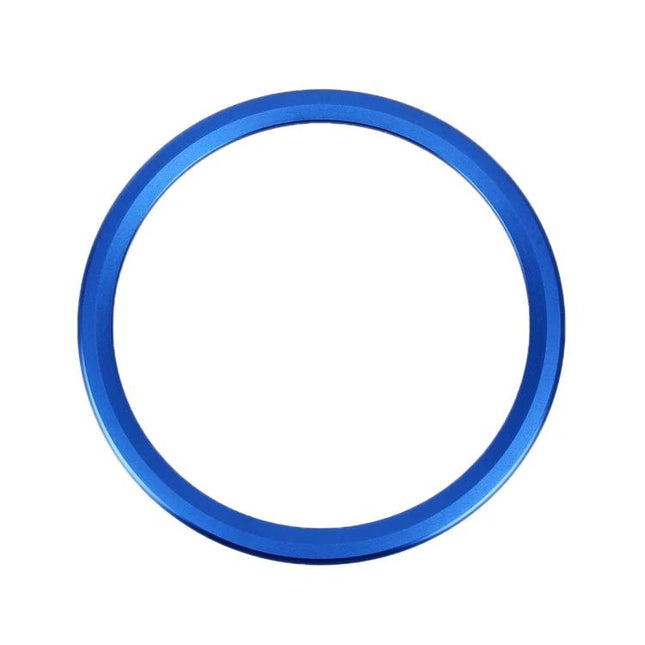 Aluminum Alloy Steering Wheel Trim Decoration for Jaguar Cars - blue anodized circular trim ring for interior refresh