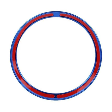 Aluminum Alloy Steering Wheel Trim Decoration for Jaguar Cars - blue and red circular trim ring upgrade
