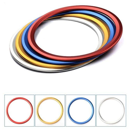 Aluminum Alloy Steering Wheel Trim Decoration for Jaguar Cars - colored aluminum rings (red gold blue silver) for interior steering wheel accent