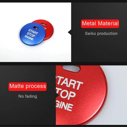 Elegant 3D Aluminum Alloy Cover for Mazda Engine Start Stop Button
