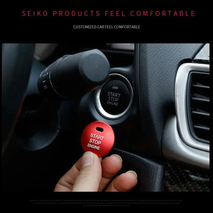 Elegant 3D Aluminum Alloy Cover for Mazda Engine Start Stop Button