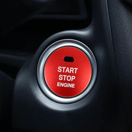 Elegant 3D Aluminum Alloy Cover for Mazda Engine Start Stop Button