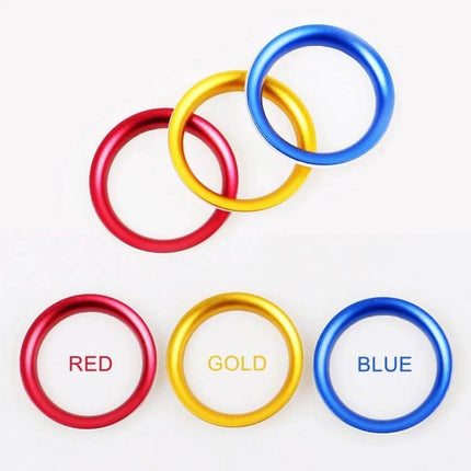 Decorative Aluminum Alloy Trim for Mazda Start Button Ring - red gold blue starter button rings interior upgrade