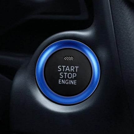 Decorative Aluminum Alloy Trim for Mazda Start Button Ring - blue start stop engine ring upgrade