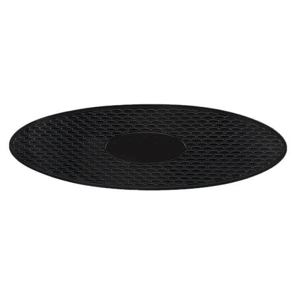 30x9.5cm Oval Rubber Anti-Slip Mat for Car Dashboard Devices - black oval non-slip dashboard mat for phones and sunglasses