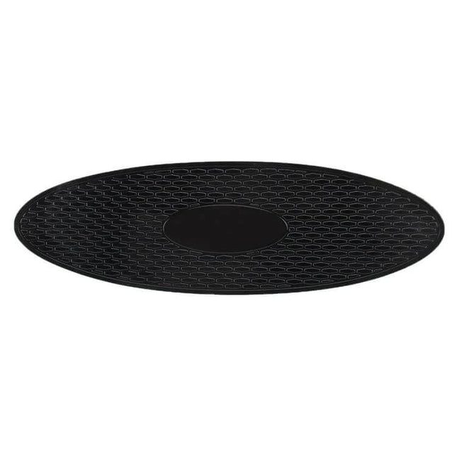 30x9.5cm Oval Rubber Anti-Slip Mat for Car Dashboard Devices - black oval non-slip dashboard mat for phones and sunglasses