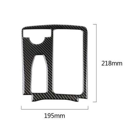 Carbon Fiber Decorative Sticker for Mercedes-Benz Left Drive Gear Panel - carbon fiber trim overlay 195x218mm