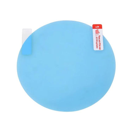 Clear Anti-Fog Protective Film for Car Rearview Mirrors, 8cm Diameter - blue 8cm PET anti-fog mirror protector with nano coating