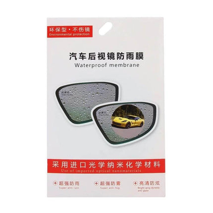 Clear Anti-Fog Protective Film for Car Rearview Mirrors, 8cm Diameter - clear PET nano-coated waterproof mirror film reducing fog and glare