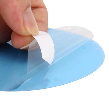 Rearview Mirror Protective Film for Clear Anti-Fog Visibility - hand peeling clear PET nano-coated circular film for side mirror protection