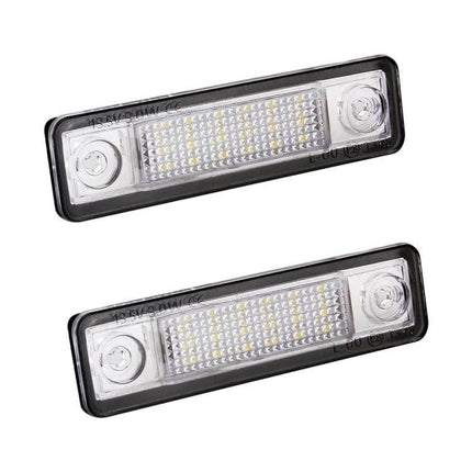 LED License Plate Lights 2 Pack For Opel Corsa Vehicles - 2-pack 18 SMD-3528 LED plug-and-play license plate lamps, bright even illumination