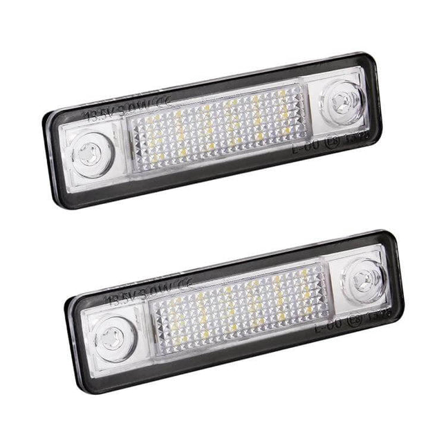 LED License Plate Lights 2 Pack For Opel Corsa Vehicles - 2-pack 18 SMD-3528 LED plug-and-play license plate lamps, bright even illumination