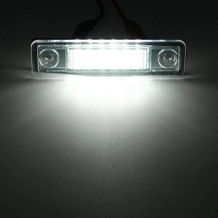 LED License Plate Lights 2 Pack For Opel Corsa Vehicles - bright 18 SMD-3528 LED plug-and-play license plate replacement lamp