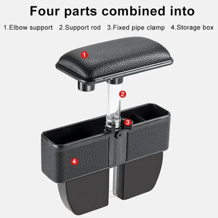 Universal Car Seat Gap Storage Box with Elbow Support Pad