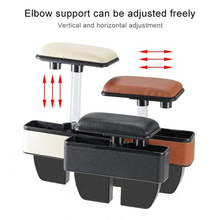 Universal Car Seat Gap Storage Box with Elbow Support Pad