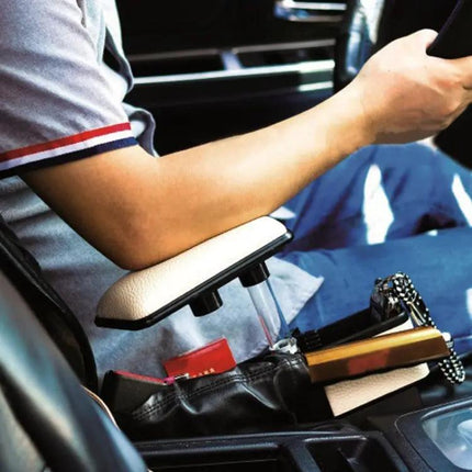 Universal Car Seat Gap Storage Box with Elbow Support Pad