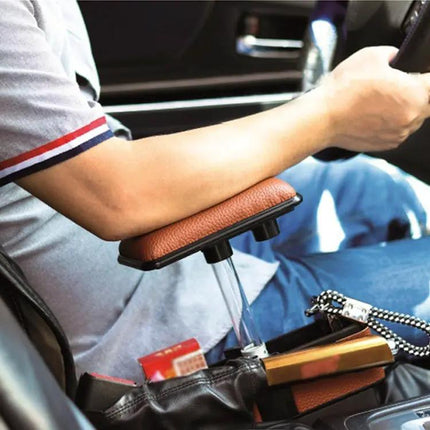 Universal Car Seat Gap Storage Box with Elbow Support Pad